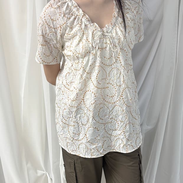 aoi mori japanese girlish summer blouse