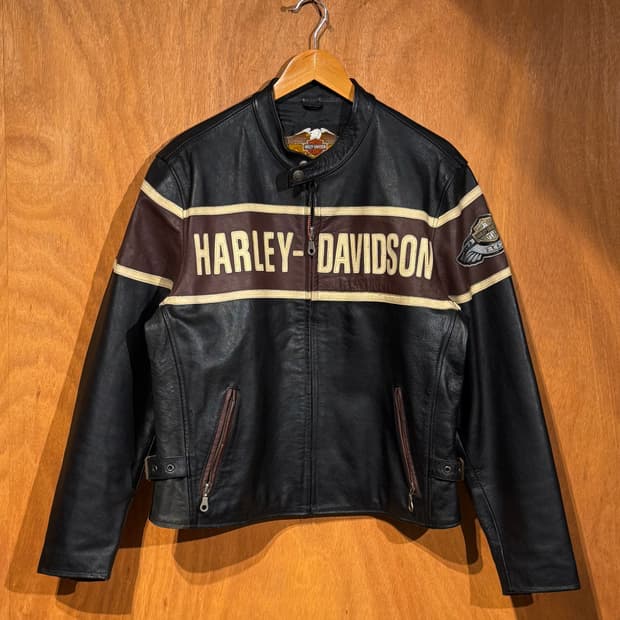 할리데이비슨 카우 레더 자켓 L 소가죽