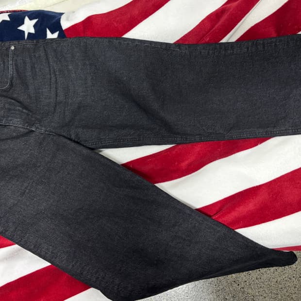 유스 와이드 데님 검정 m (short)