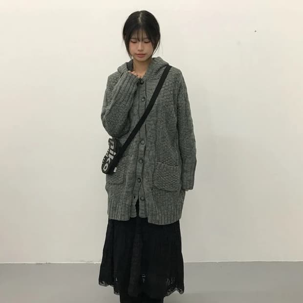 BBR Hooded Knit Cardigan