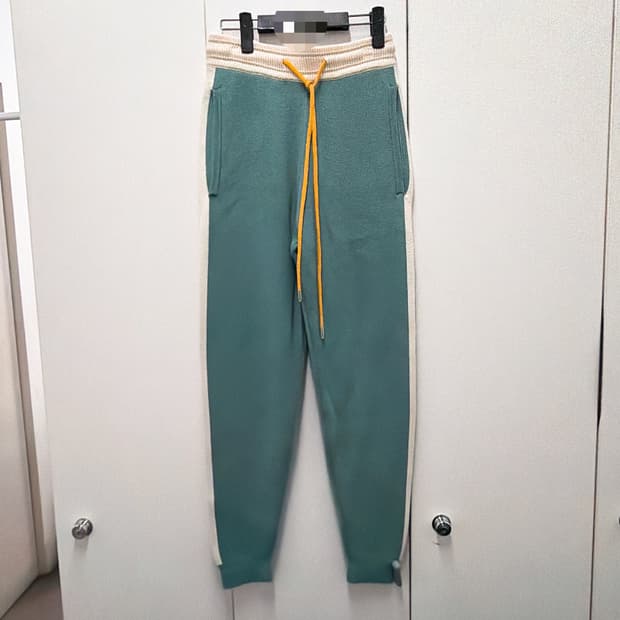 (정품/새상품) RHUDE 루드 남성 코튼 캐시미어 니트 트랙 팬츠