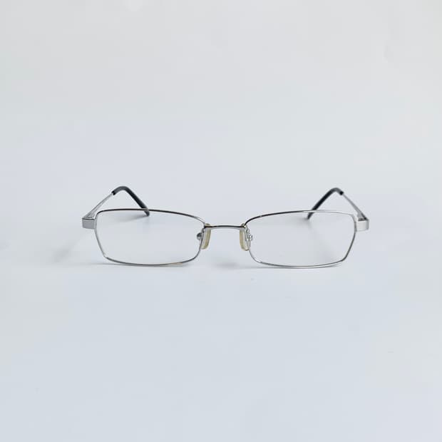 [픽키-721] 데드스탁 실버 사각 스퀘어 오벌 남녀공용 빈티지안경