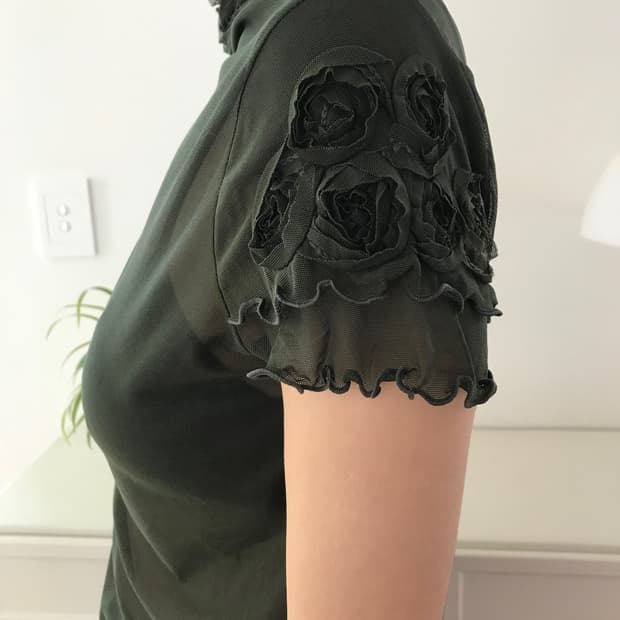 vintage flower lace top