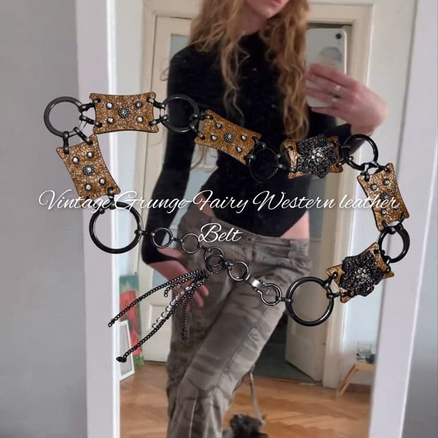 Vintage Grunge-Fairy Western leather Bel