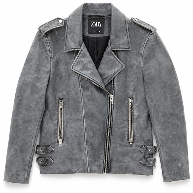 ZARA 라이더 자켓 그레이 M