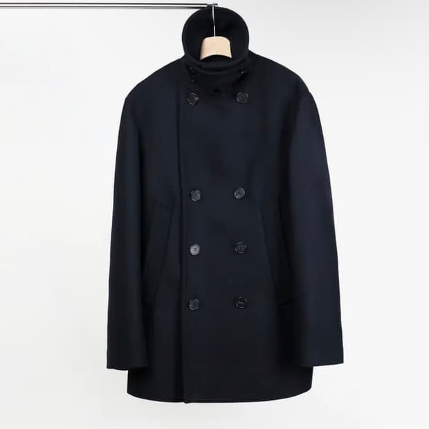 [M] 이얼즈어고 DARK NAVY OVERSIZED PEA COAT