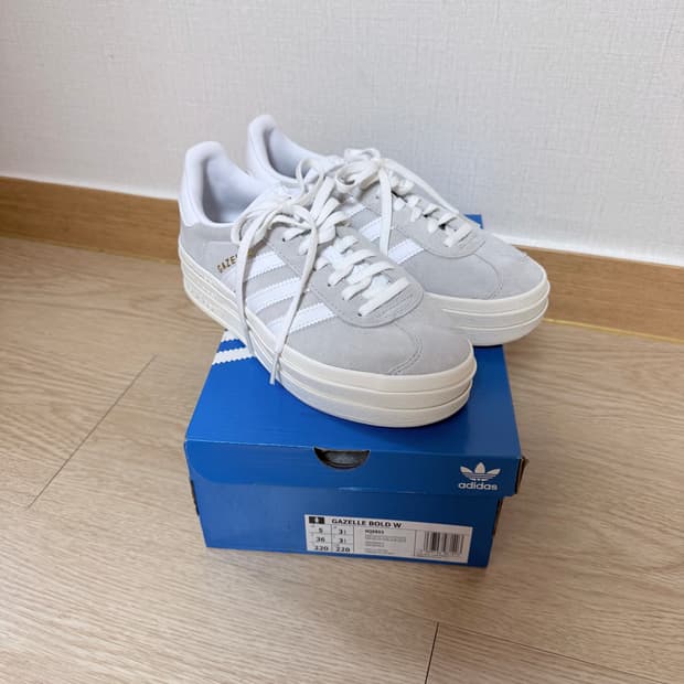 새상품) 아디다스 가젤 볼드 클라우드 화이트 그레이