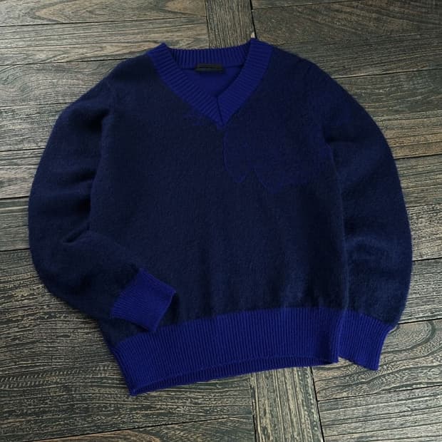 [디젤 블랙 골드] 브이넥 모헤어 니트 P01427