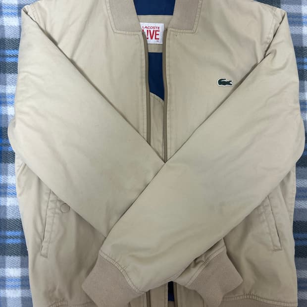 라코스테 라이브 베이지 투웨이 봄버 자켓