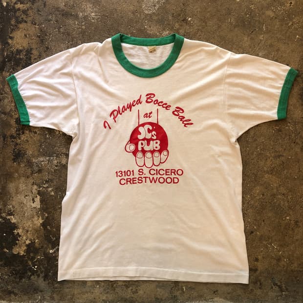 70s~90s Ringer T-shirt-XL
