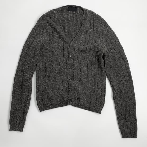 프라다 슈퍼 롱 슬리브 브이넥 가디건