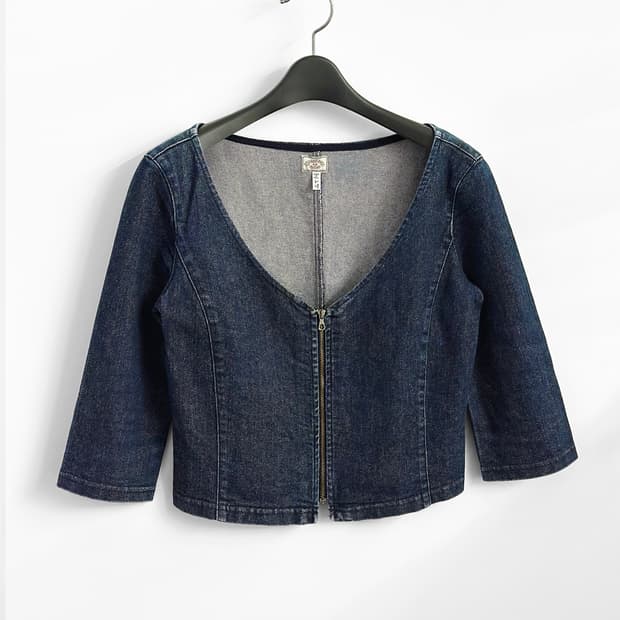 90~00s 빈티지 아르마니 진스 데님 집업 탑