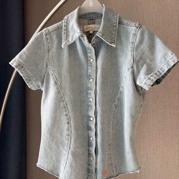ERL x Levi's 여성 데님 탑 [S]