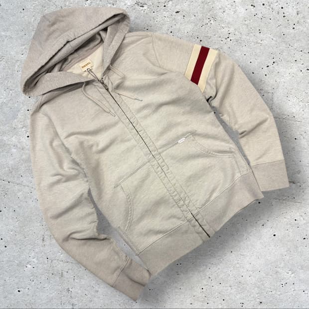 [S] 디젤 라인 배색 후드집업 그레이 B571