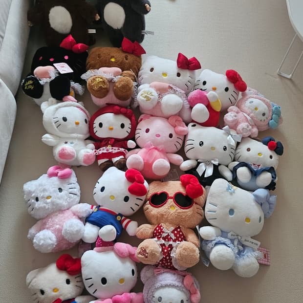 키티.쿠로미.시나모롤.주토피아.지모모 인형