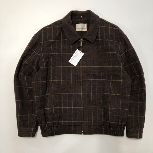 런던포그 체크 울 자켓 
