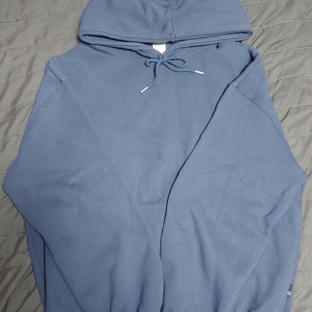 제멋 로그 오버핏 기모 후드 네이비