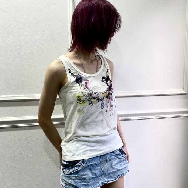 Oriental Mood Chain Print Sleeveless