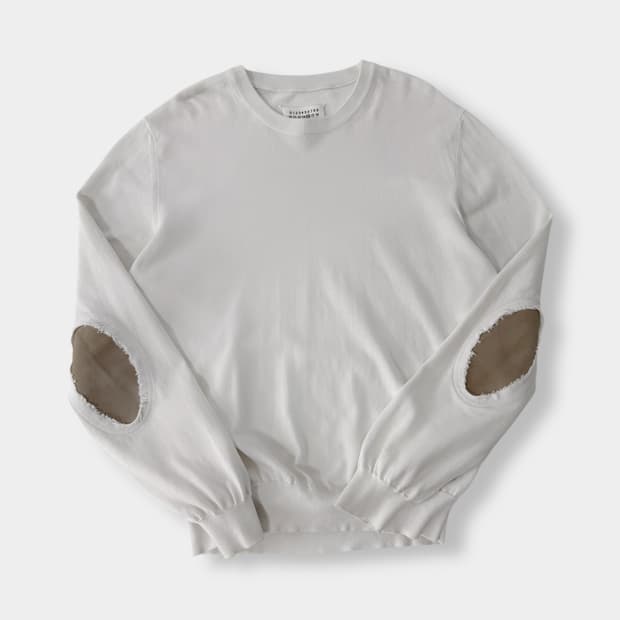 메종 마르지엘라 루즈핏 엘보우 패치 니트