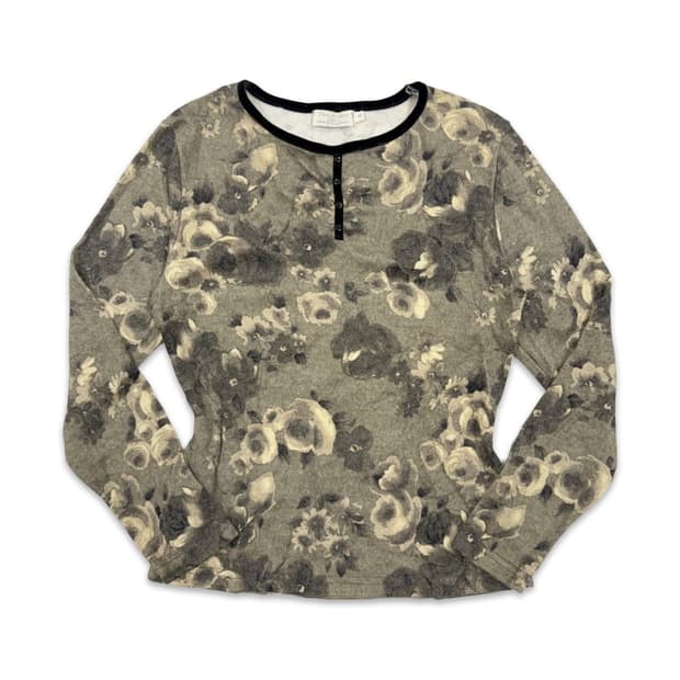 빈티지 베이지 카키 로즈 긴팔티