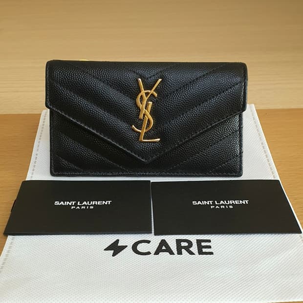 입생로랑 생로랑 카드지갑/지갑 금장 정품S급(감정O)