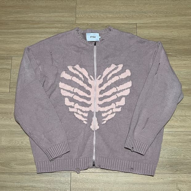 엑스톤즈 하트스컬 니트 가디건 