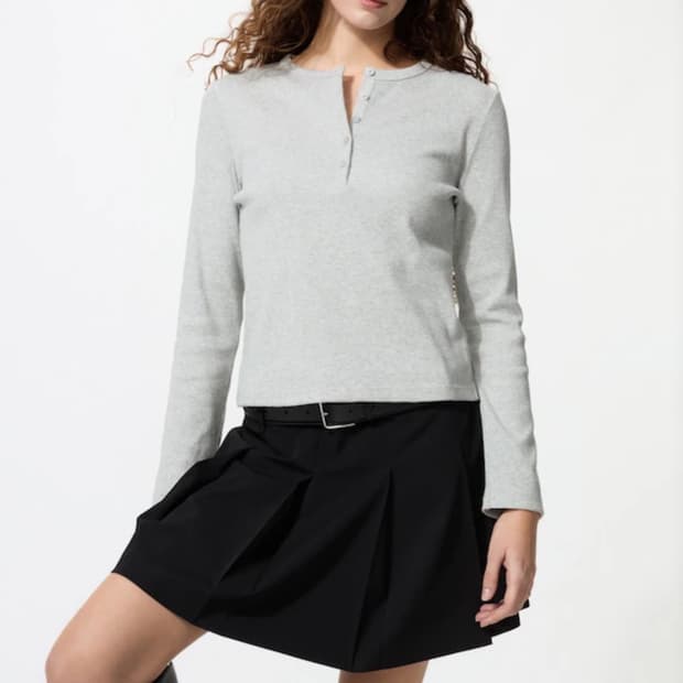 유니클로 립헨리넥 s