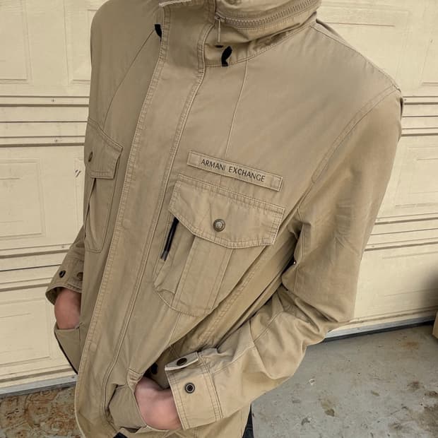 A|X high neck utility wind breaker