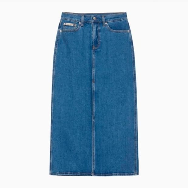 캘빈클라인 여성 데님 맥시 스커트