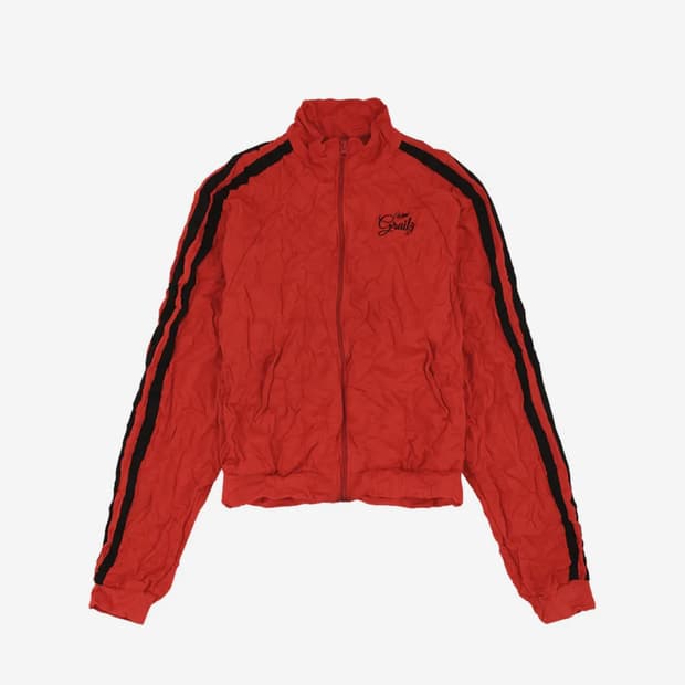 그레일즈 crinkle track jacket red 트랙 자켓 져지