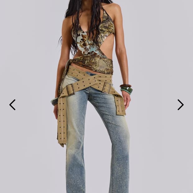 Jaded london strap up jean
