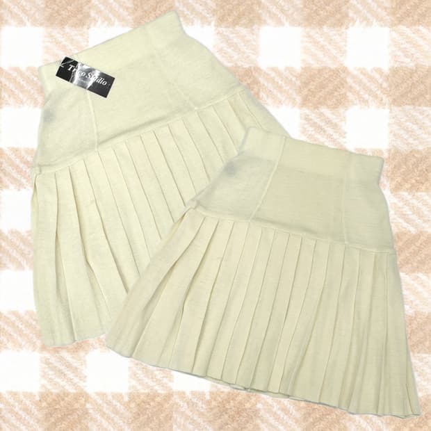 찰랑 니트 테니스 레이어드 미니 스커트 히메갸루 오네갸루 러블리 로맨틱