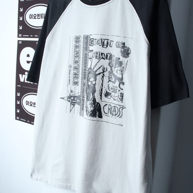 (XL-2XL) 디미트리블랙 반팔 티셔츠 나그랑 그래픽-H32557
