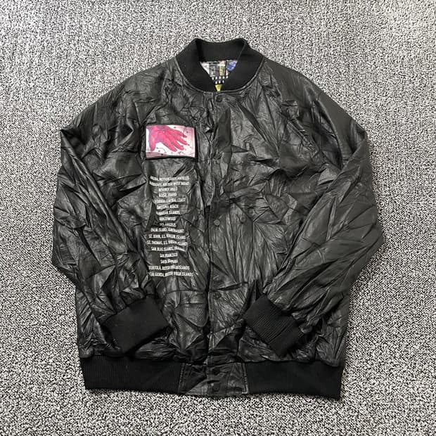 빈티지9. 일본빈티지 퍼킹어썸 필름 스트립 자켓 봄버 가죽 스트릿