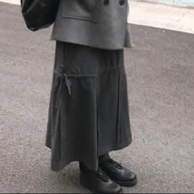 할로미늄 multiway striped skirt