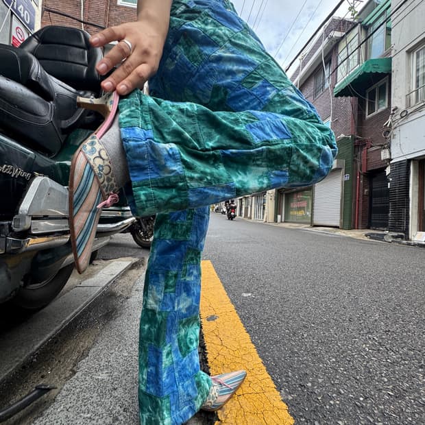타이다이 패치워크 팬츠