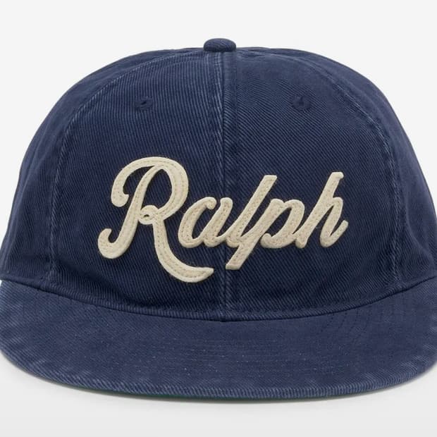 [새상품] 폴로 아플리케 볼캡 네이비