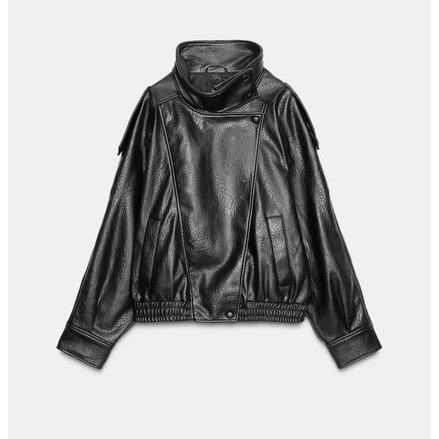 자라 페이크 레더 점퍼 s사이즈