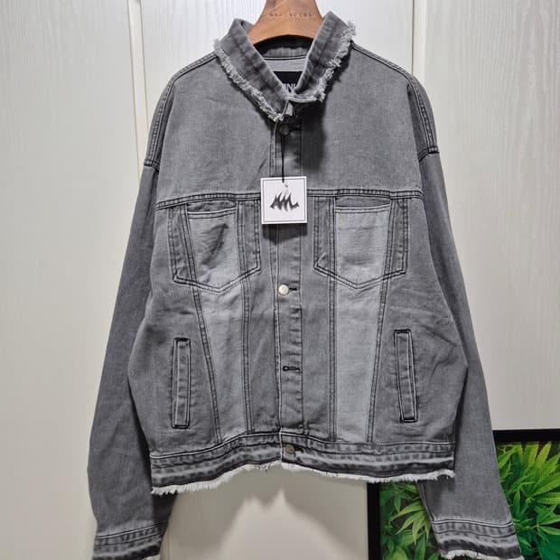 (세일)(새상품)MNL 데님 청자켓 회색