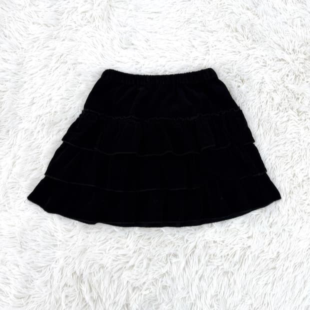 블랙벨벳캉캉스커트