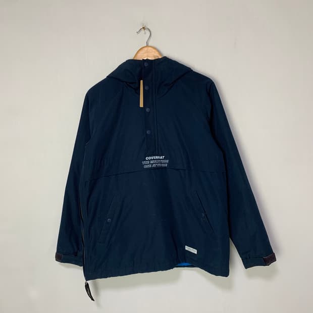 커버낫 네이비 아노락 후드 바람막이 빈티지 M