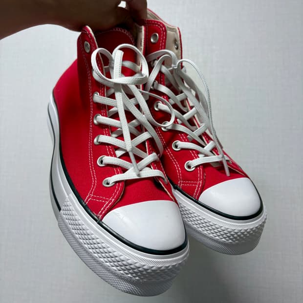 컨버스 키높이 리프트 하이 레드
