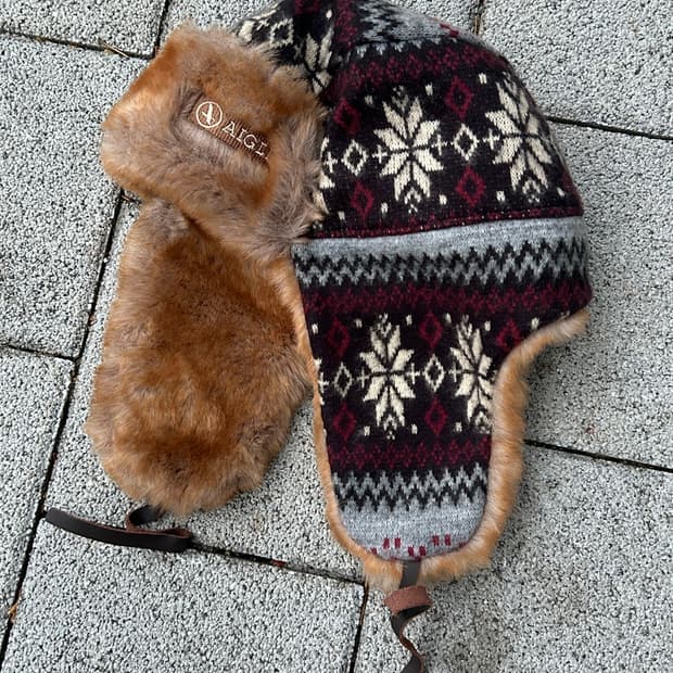 2000s y2k AIGLE 이글 빈티지 노르딕 트루퍼 햇 모자