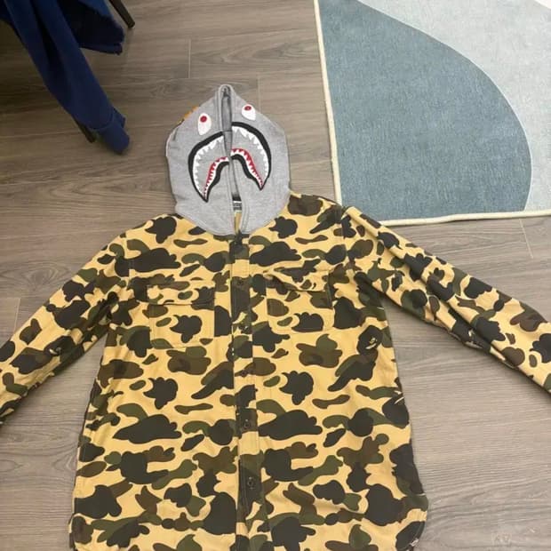 베이프 황계 샤크셔츠 L