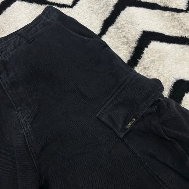 [M]브라운브레스 카고 팬츠/흑청