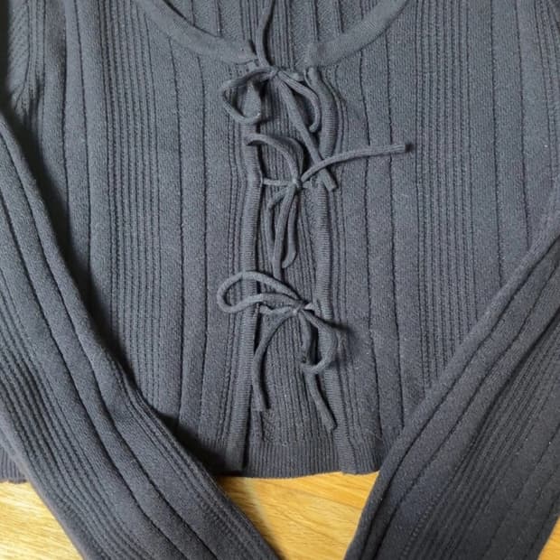 빈티지 남색 니트 가디건