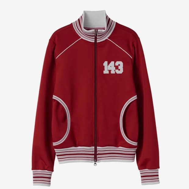 스컬프터 Stripe Track Zip-Up Red