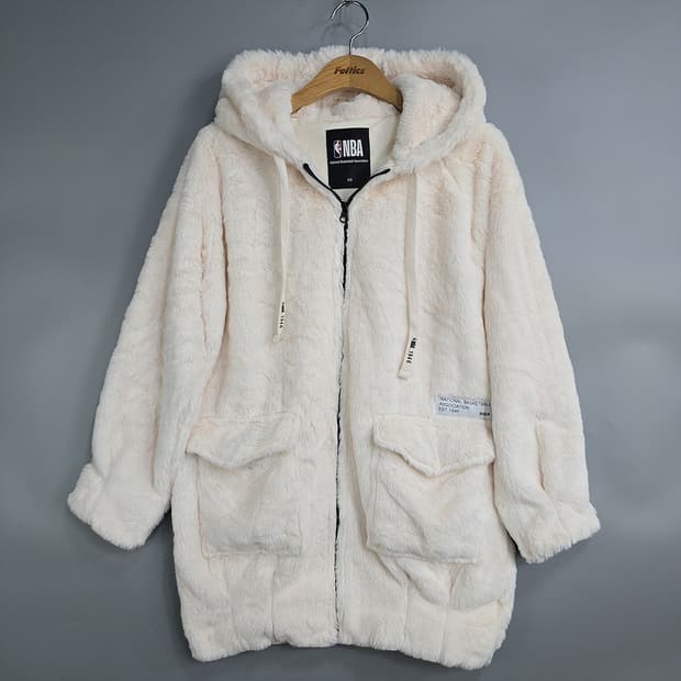 NBA 로스앤젤레스 레이커스 퍼 후드집업 아이보리 XS