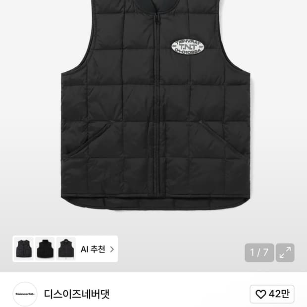 [L] 디스이즈네버댓 립스탑 퀄티드 다운 패딩