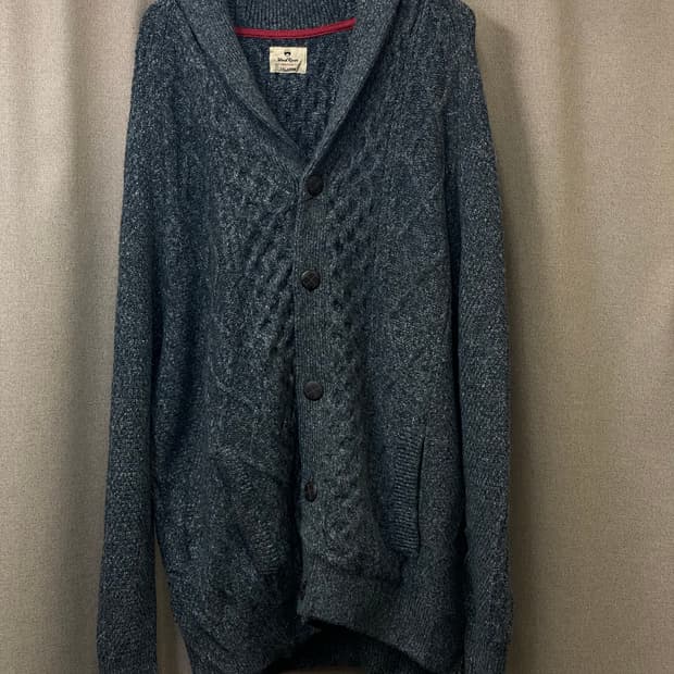 빈티지 헤비 니트 가디건